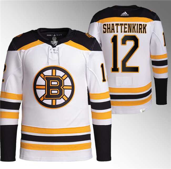 Mens Boston Bruins #12 Kevin Shattenkirk White Stitched Jersey->boston bruins->NHL Jersey